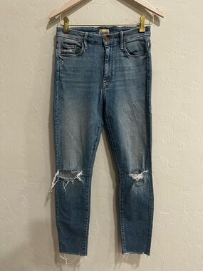 MOTHER High-Rise Light Blue Denim Jeans